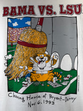 Load image into Gallery viewer, 1993 Bama Vs LSU Game Day "Cajun Kitty Litter" T-Shirt Large
