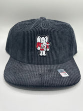 Load image into Gallery viewer, Corduroy Big Al Patch Snapback Hat - Black - Alabama VTG