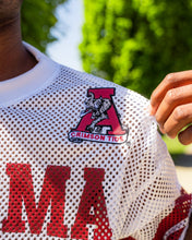 Load image into Gallery viewer, Cropped White Mesh Football Jersey (Boxy Oversized Fit) - Alabama VTG