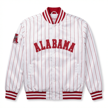 Load image into Gallery viewer, Pinstripe Collection – White Alabama Bomber Jacket (Vol. 2) - Alabama VTG