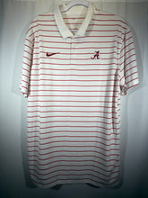 Load image into Gallery viewer, Alabama X Nike Team Issued White Striped Polo XL
