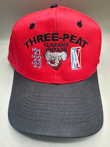 Alabama Vintage Three Peat 3-Year Anniversary Snapback Hat