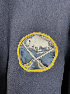 Vintage Buffalo Sabres Varsity Button Up Coat Large Nonbama
