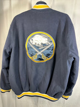 Load image into Gallery viewer, Vintage Buffalo Sabres Varsity Button Up Coat Large Nonbama
