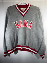 Load image into Gallery viewer, 1970's Alabama X Russell Grey V Neck Sweatshirt Boxy Medium - Alabama VTG
