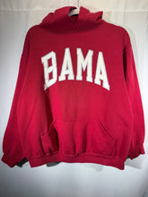 Load image into Gallery viewer, 1970s Bama X Russell Crimson Spellout Hoodie Sweatshirt Boxy Medium - Alabama VTG
