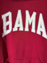 Load image into Gallery viewer, 1970s Bama X Russell Crimson Spellout Hoodie Sweatshirt Boxy Medium - Alabama VTG

