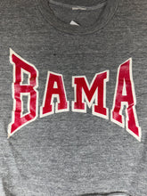 Load image into Gallery viewer, 1970's Bama X Russell Spellout Grey Cropped T-Shirt Youth Medium - Alabama VTG
