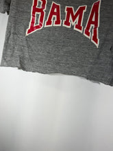 Load image into Gallery viewer, 1970's Bama X Russell Spellout Grey Cropped T-Shirt Youth Medium - Alabama VTG
