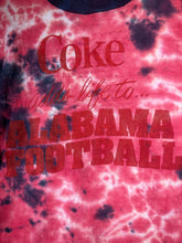Load image into Gallery viewer, 1970s "Coke adds life to Alabama Football" Coca Cola Rare Tie Dye T-Shirt Youth S/M - Alabama VTG
