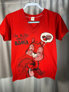 1970's "Nuts About Bama" T-Shirt Extra Small - Alabama VTG