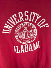 Load image into Gallery viewer, 1970s University of Alabama X Russell Crest Crimson Crewneck Sweatshirt Small - Alabama VTG
