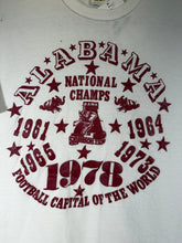 Load image into Gallery viewer, 1978 National Champs Rare White T-Shirt Boxy Small - Alabama VTG
