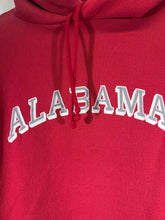 Load image into Gallery viewer, 1980's Alabama X Russell Spellout Crimson Hoodie Sweatshirt Medium - Alabama VTG
