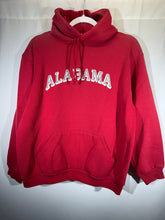 Load image into Gallery viewer, 1980's Alabama X Russell Spellout Crimson Hoodie Sweatshirt Medium - Alabama VTG
