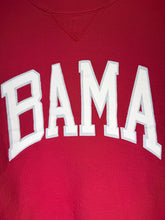 Load image into Gallery viewer, 1980's Bama X Russell Crimson Spellout Crewneck Sweatshirt Medium - Alabama VTG
