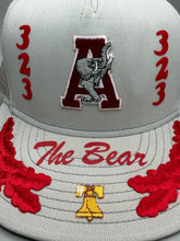 Load image into Gallery viewer, 1980s Bear Bryant Grey Trucker Snapback Hat - Alabama VTG
