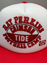 Load image into Gallery viewer, 1980s Crimson Tide Ray Perkins Football Camp Trucker Snapback Hat - Alabama VTG
