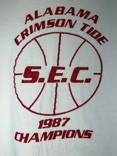 Load image into Gallery viewer, 1987 SEC Basketball Champs Alabama White T-Shirt S/M - Alabama VTG
