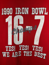 Load image into Gallery viewer, 1990 Iron Bowl "16-7" Red T-Shirt XS - Alabama VTG
