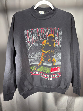 1991 Alabama Football Black Crewneck Sweatshirt Medium - Alabama VTG