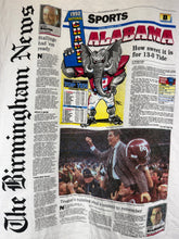 Load image into Gallery viewer, 1992 National Champs Birmingham Newspaper White T-Shirt Medium - Alabama VTG
