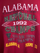 Load image into Gallery viewer, 1992 National Champs Crimson V Neck Sweatshirt XL - Alabama VTG
