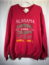 Load image into Gallery viewer, 1992 National Champs Crimson V Neck Sweatshirt XL - Alabama VTG
