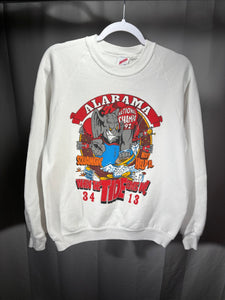 1992 National Champs Rare "When The Tide Comes In" Crewneck Sweatshirt Small - Alabama VTG