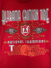 Load image into Gallery viewer, 1992 National Champs X Nutmeg Crimson T-Shirt Medium - Alabama VTG
