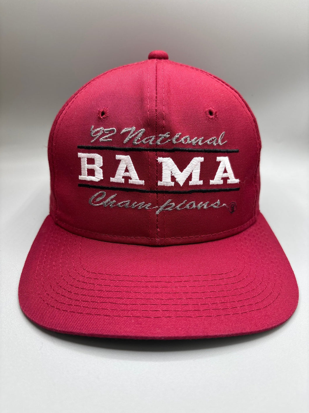 1992 National Champs X Youngan Bama Crimson Snapback Hat - Alabama VTG