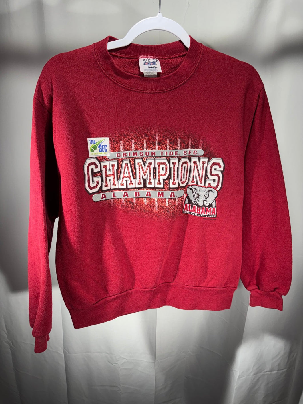 1999 SEC Champs Crimson Youth Crewneck Sweatshirt Medium - Alabama VTG