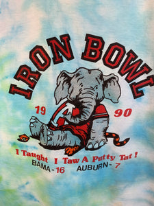 1990 Iron Bowl Tie Dye T-Shirt Medium