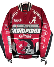 Load image into Gallery viewer, Alabama Crimson Tide NCAA 18-Time National Championship Twill Jacket
