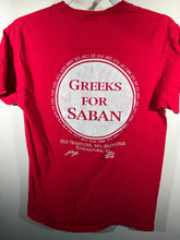 Load image into Gallery viewer, 2007 "Greeks For Saban" Crimson T-Shirt Youth XL - Alabama VTG
