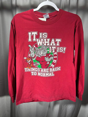 2008 Iron Bowl Crimson Long Sleeve Shirt XS - Alabama VTG