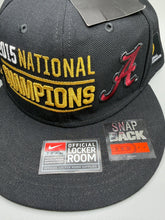Load image into Gallery viewer, 2015 National Champs Black CFP Snapback Hat NWT - Alabama VTG
