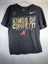 Load image into Gallery viewer, 2017 National Champs "Kings of Confetti" Black T-Shirt Medium - Alabama VTG
