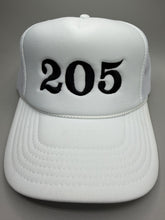 Load image into Gallery viewer, 205 White Trucker Snapback Cap - Alabama VTG
