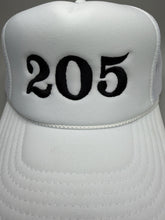 Load image into Gallery viewer, 205 White Trucker Snapback Cap - Alabama VTG
