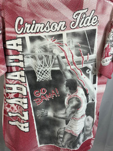 Vintage Alabama Basketball All Over Print Rare T-Shirt Medium