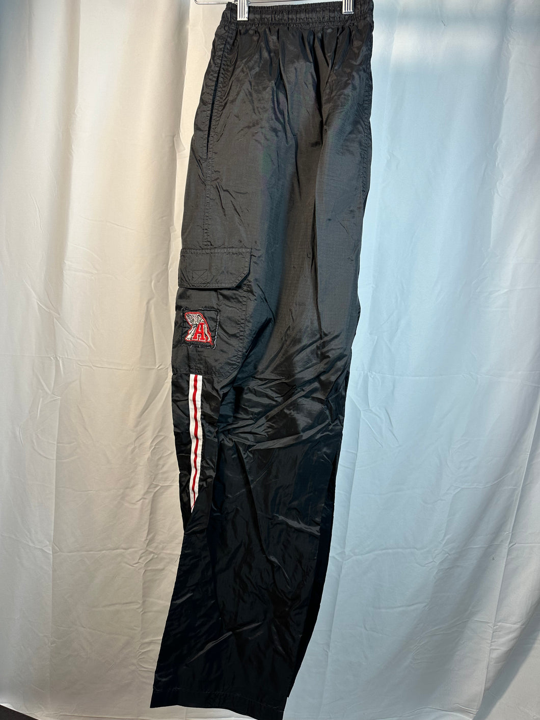 Vintage Alabama Black Track Windbreaker Pants XL