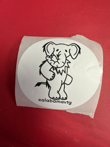 Dancing Elephant 3” Black & White Sticker Bundle