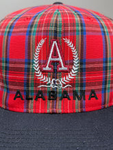 Load image into Gallery viewer, Vintage Alabama Plaid Two Tone Snapback Hat
