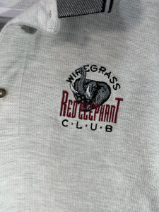 Vintage Alabama Grey Red Elephant Club Polo Shirt Large