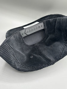 Corduroy Big Al Patch Snapback Hat - Black