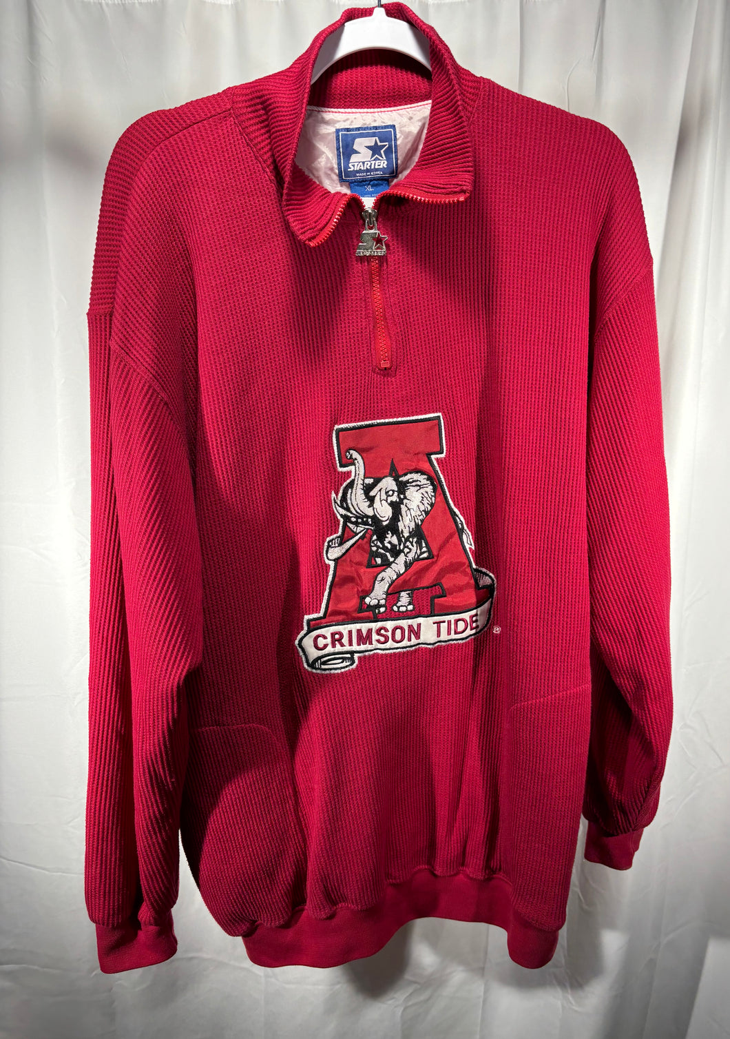 Vintage Starter X Alabama 1/4 Zip Pullover XL