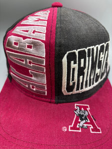 Vintage Alabama Color Block Rare Snapback Hat