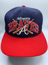 Load image into Gallery viewer, Vintage Atlanta Braves Two Tone Snapback Hat
