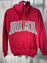 Load image into Gallery viewer, Bama Spellout Y2K Houndstooth Hoodie Sweatshirt Small
